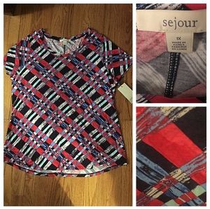 NWT Sejour printed T-shirt size 1X